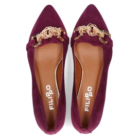 Leather shoes Filippo 2109/2 purple violet 2