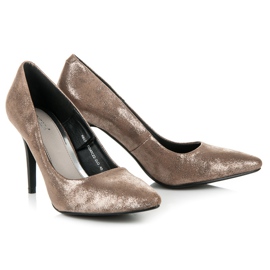 Vinceza Shiny heels yellow 2