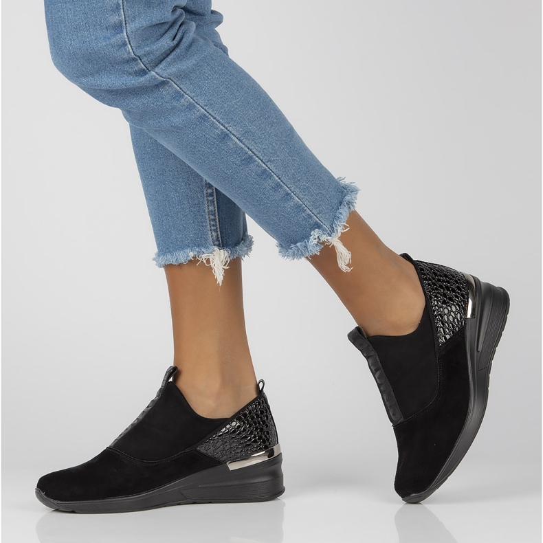 Leather Sneakers Filippo DP1689 / 22 Bk Bk Black 1