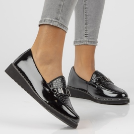 Leather moccasins Filippo DP1515 / 22 Bk L black 1