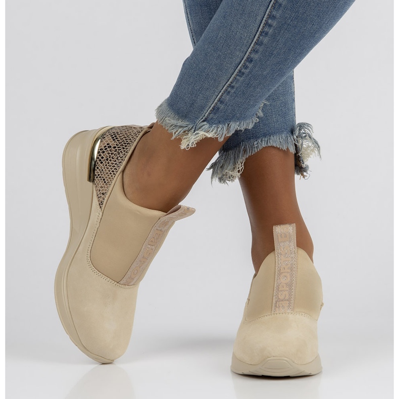 Leather Sneakers Filippo DP1689 / 22 Be beige 2