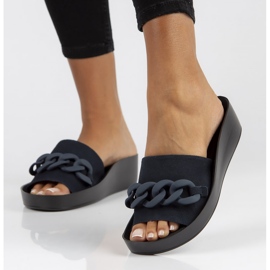 Leather slippers Filippo DK3593 / 22 Nv navy blue 2