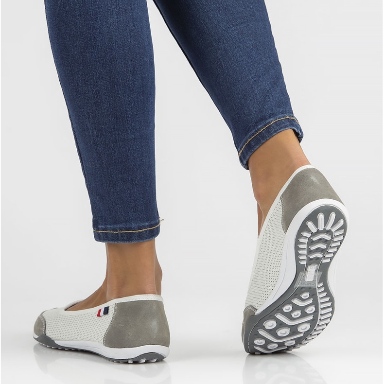 Leather shoes Filippo DP142 / 22 Wh Gr white-gray grey 2