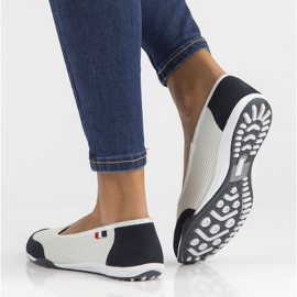 Leather shoes Filippo DP142 / 22 Wh Nv white and navy blue 2