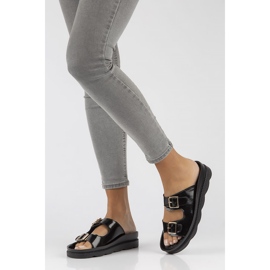 Leather slippers Filippo DK3599 / 22 Bk black 1