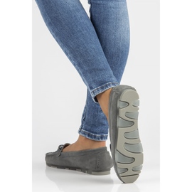 Leather loafers Filippo DP1202 / 22 Gr gray grey 1