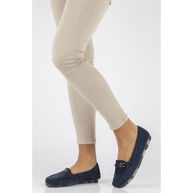 Leather loafers Filippo DP1202 / 22 Nv navy blue 1