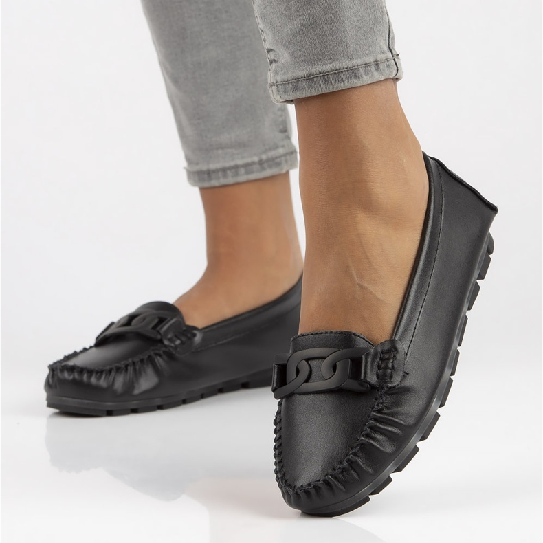 Leather moccasins Filippo DP3629 / 22 Bk black 2