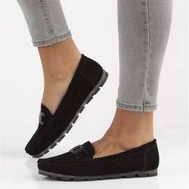 Leather moccasins Filippo DP3630 / 22 Bk black 1