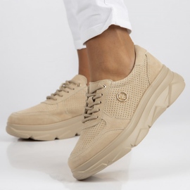 Leather Sneakers Filippo DP2138 / 22 Be Be beige 2 Leather Sneakers Filippo DP2138 / 22 Be Be beige 2