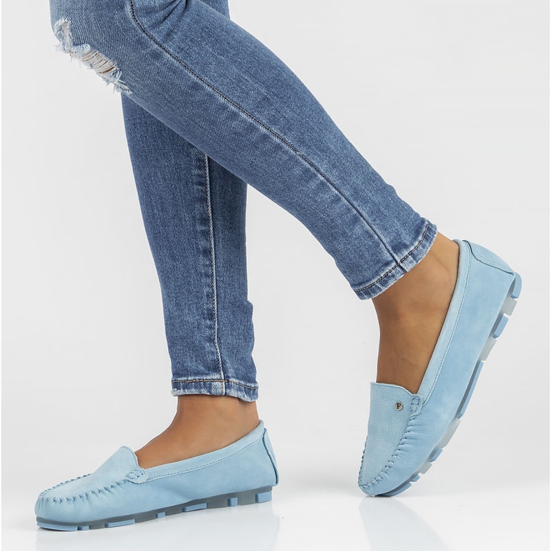 Leather loafers Filippo DP2037 / 22 Bl blue 1