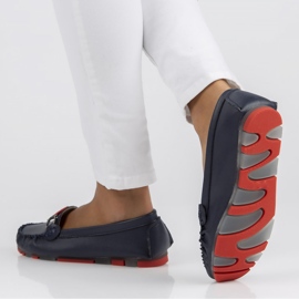 Leather loafers Filippo DP3613 / 22 Nv Rd navy blue 2