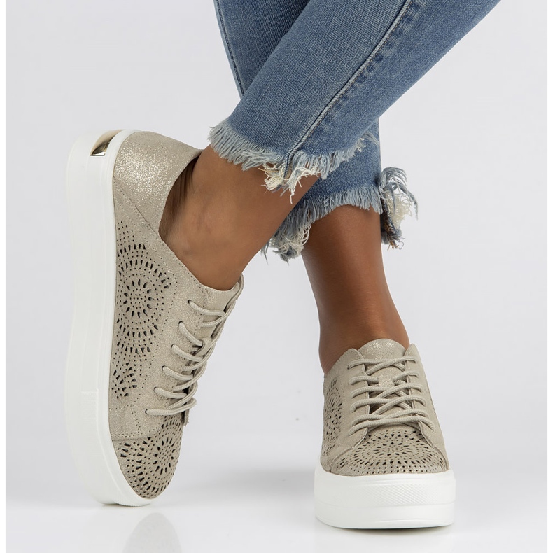 Leather shoes FILIPPO DP3529 / 22 Go golden 2