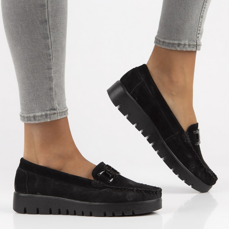 Leather moccasins Filippo DP3334 / 22 Bk black 2