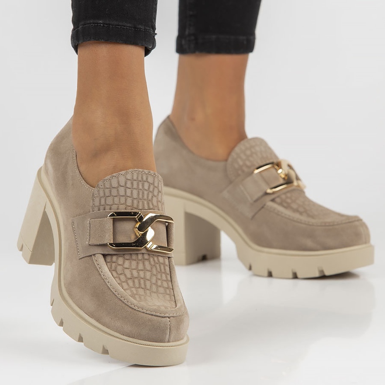 Leather shoes Filippo 20097 Taupe grey 2