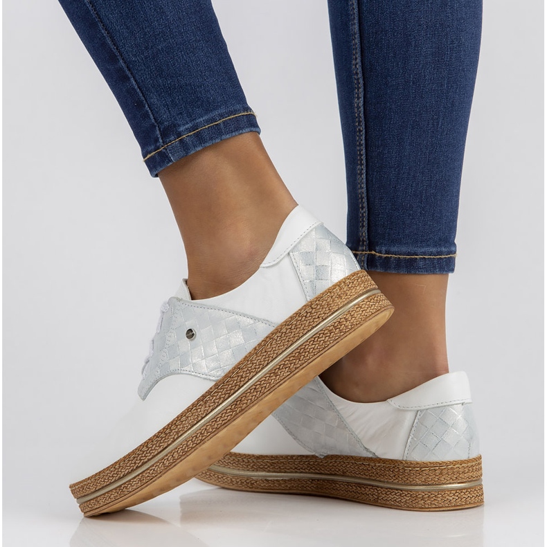 Leather shoes Filippo 10123 white 1