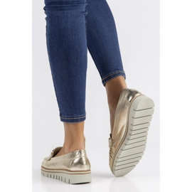 Leather loafers Filippo 10134 gold golden 2