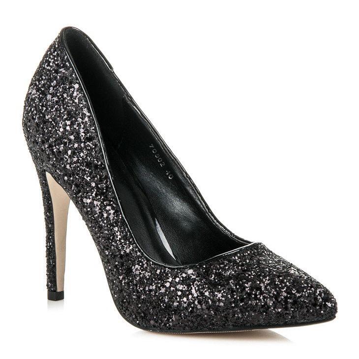 Via Giulia  Glitter high heels black 1