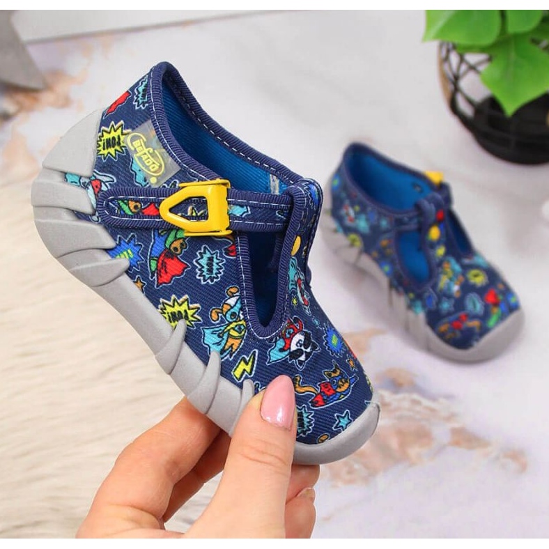 Befado Jr BEF2M navy blue slippers 1