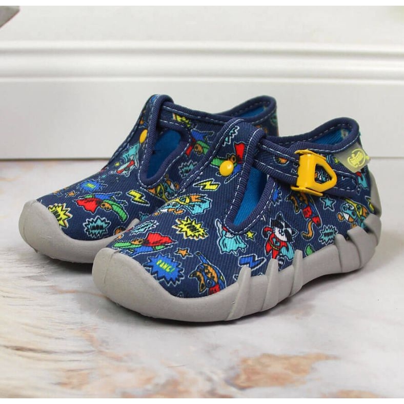 Befado Jr BEF2M navy blue slippers 2