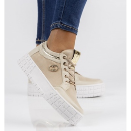 Leather sneakers Filippo 149 beige 2