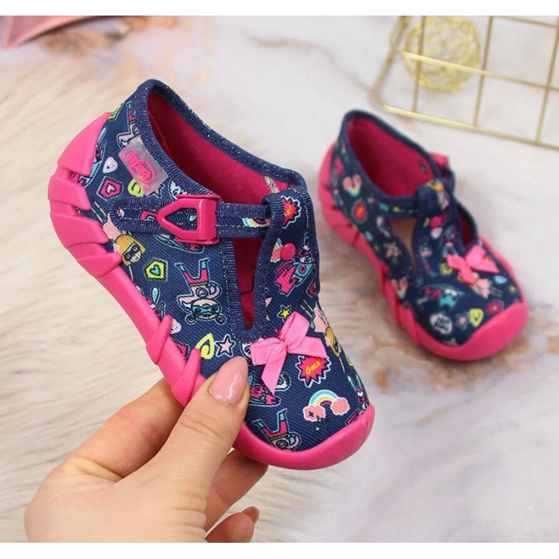 Befado Jr BEF2N navy blue slippers 1