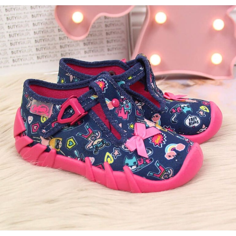 Befado Jr BEF2N navy blue slippers 2