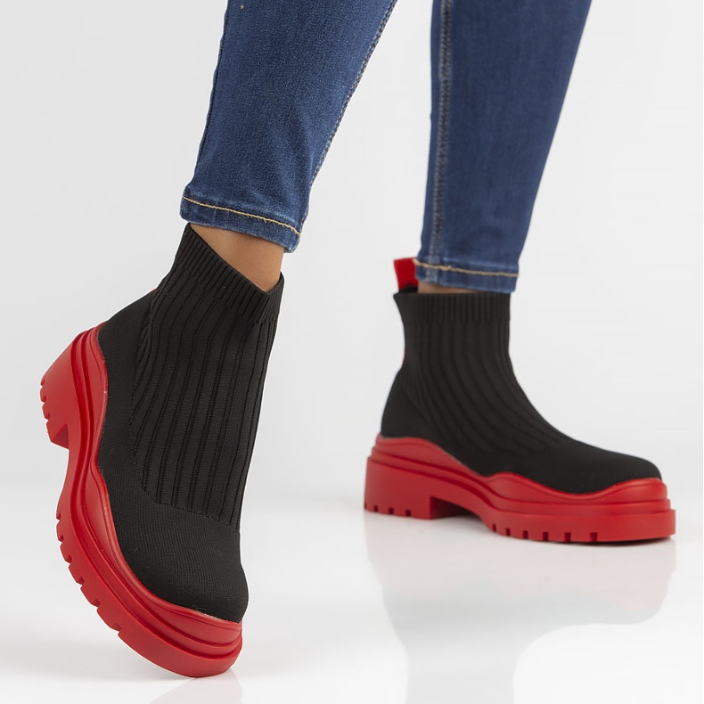 Filippo 6850 red boots black 1