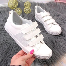 Girls' shoes sneakers with Velcro white Kornecki 6286 1 Girls' shoes sneakers with Velcro white Kornecki 6286 1