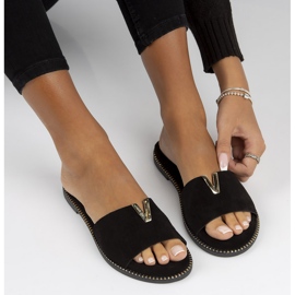 Leather Filippo LH-200 slippers black 1 Leather Filippo LH-200 slippers black 1