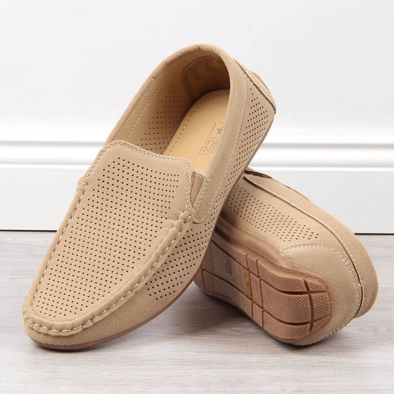 Loafers openwork slip on News M EVE341 beige 2