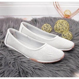 Leather openwork ballerinas Filippo W PAW322 white 2
