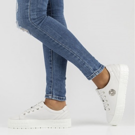 Leather sneakers FILIPPO DP3528 / 22 Wh white 1