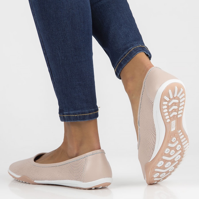 Leather Ballerinas Filippo DP3681 / 22 Pi pink 2