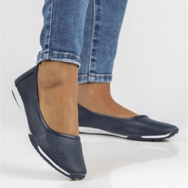 Leather Ballerinas Filippo DP3681 / 22 Nv navy blue 1