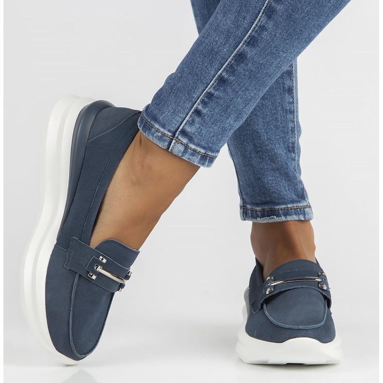 Leather shoes Filippo DP3504 / 22 Nv navy blue 2