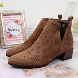Openwork boots Vinceza W JAN89B brown 2