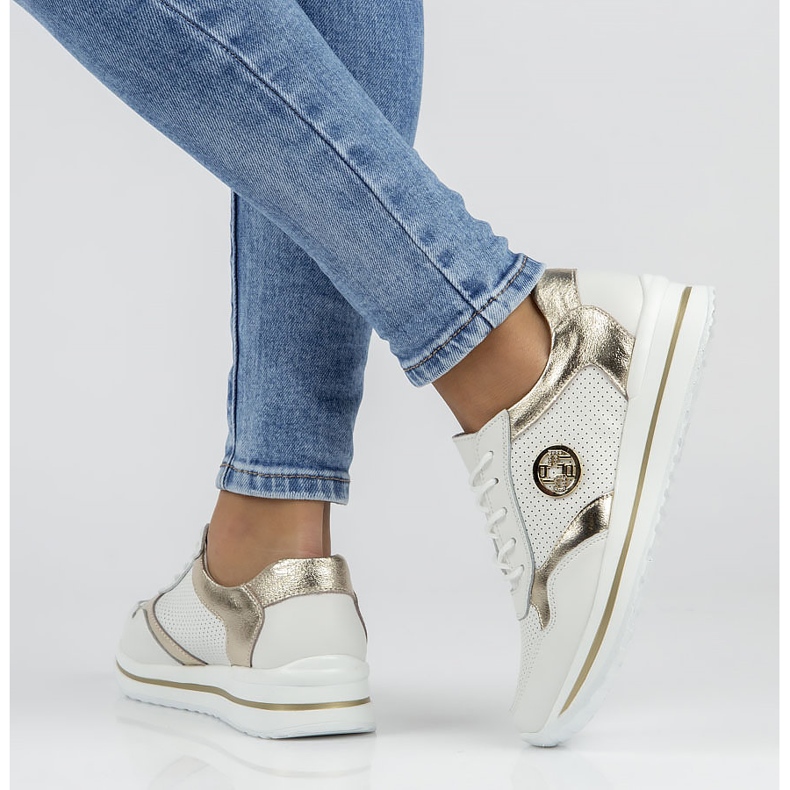 Leather sneakers Filippo DP3544 / 22 Wh Go white 1