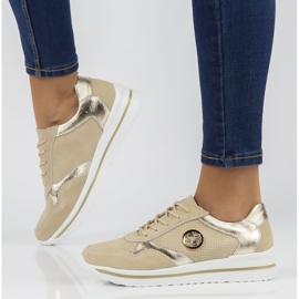 Leather sneakers Filippo DP3544 / 22 Be beige 2