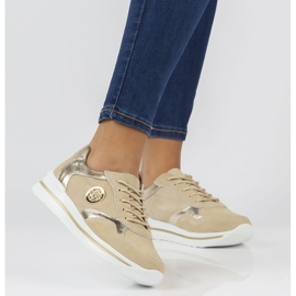 Leather sneakers Filippo DP3544 / 22 Be beige 1