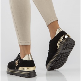 Leather Sneakers Filippo DP3538 / 22 Bk Go black 2