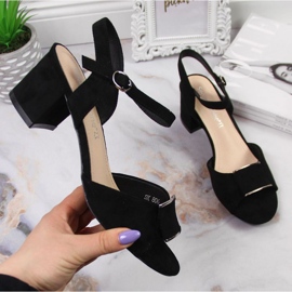 Sandals on the post of Sergio Leone W SK139E black 1