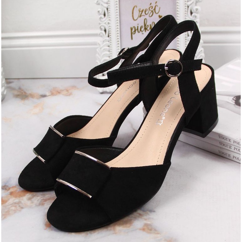 Sandals on the post of Sergio Leone W SK139E black 2