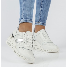 Leather Sneakers Filippo DP3550 / 22 Wh white 1