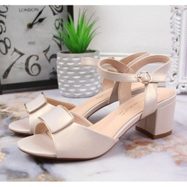 Sandals on the post of Sergio Leone W SK139F beige 2