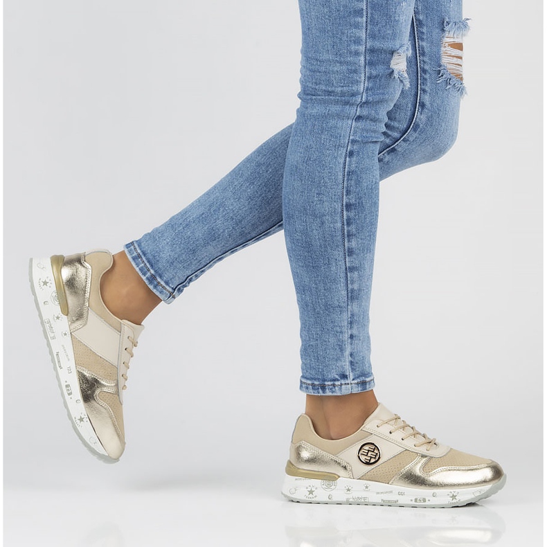 Leather Sneakers Filippo DP3542 / 22 Be beige 1 Leather Sneakers Filippo DP3542 / 22 Be beige 1