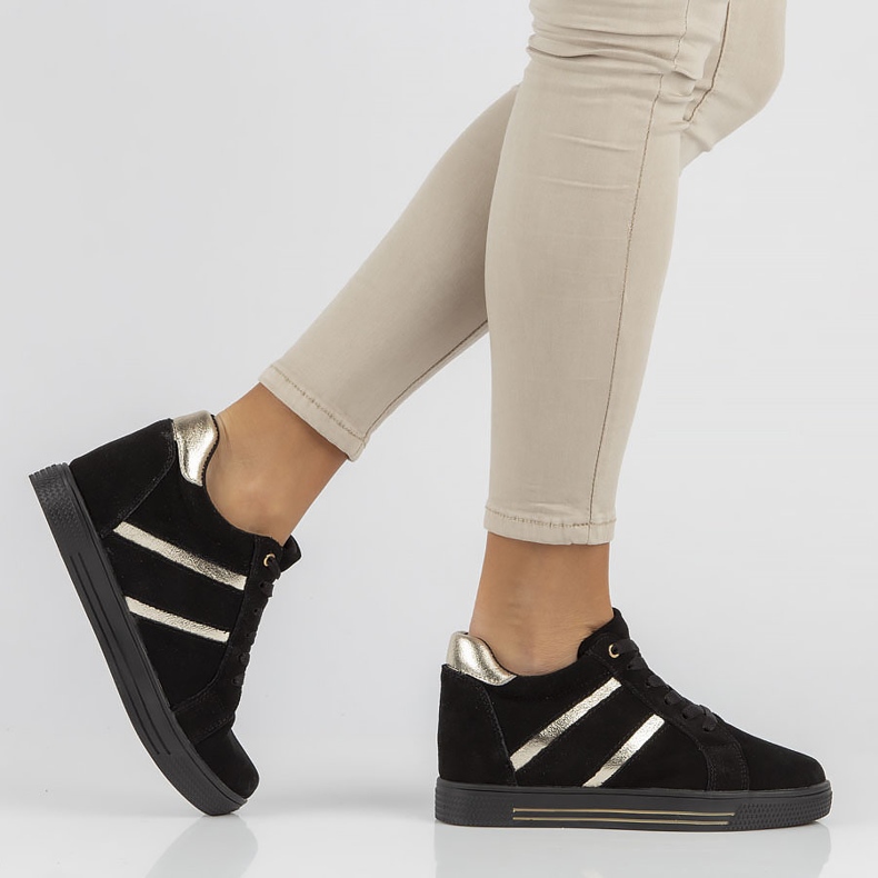 Leather Sneakers Filippo DP3549 / 22 Bk black 1