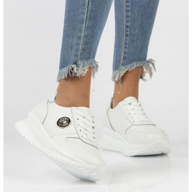 Leather Sneakers Filippo DP3547 / 22 Wh white 1