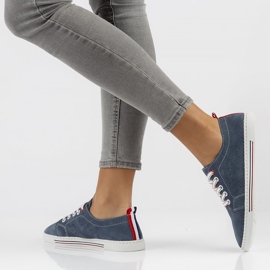 Leather shoes Filippo DP3507 / 22 Nv navy blue 1