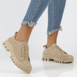 Leather sneakers FILIPPO DP3522 / 22 Be beige 1